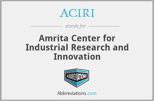 What is the abbreviation for amrita center for industrial research and innovation?